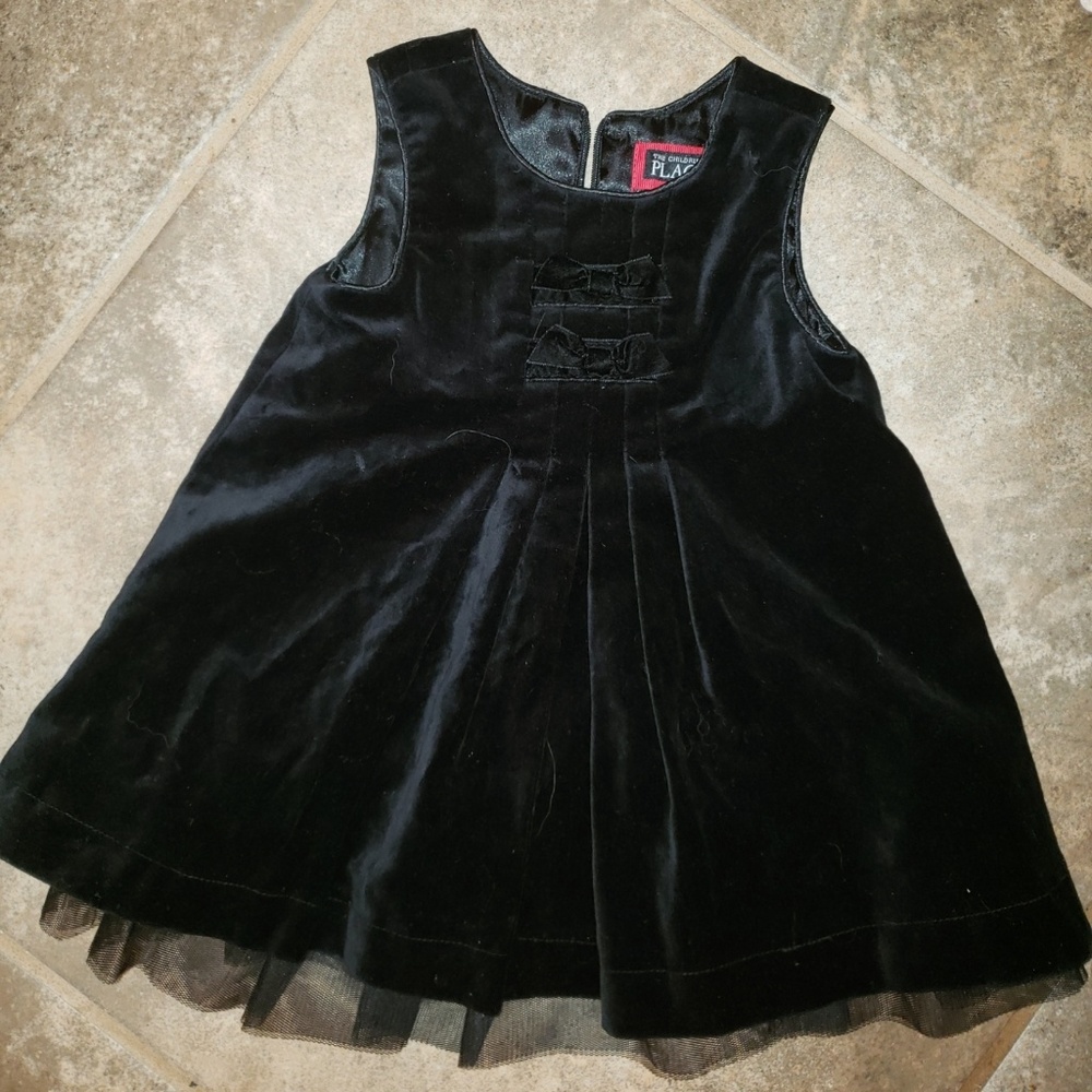 Black velvet dress
